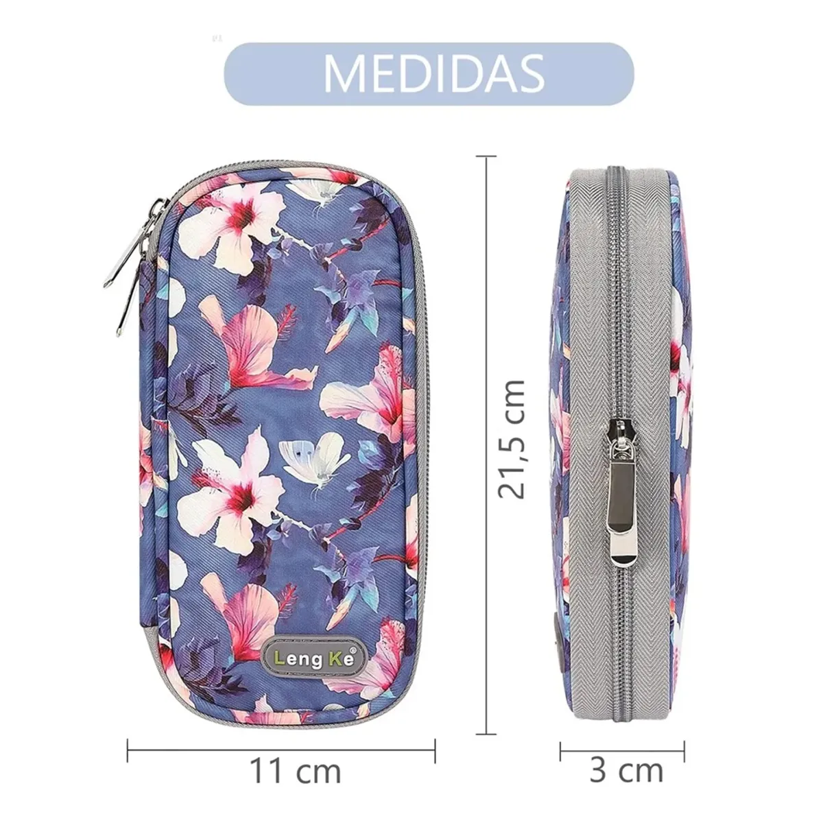 ONEDER - Estuche De Viaje Cooler Bolso Porta Insulina Diabéticos Tela Flores
