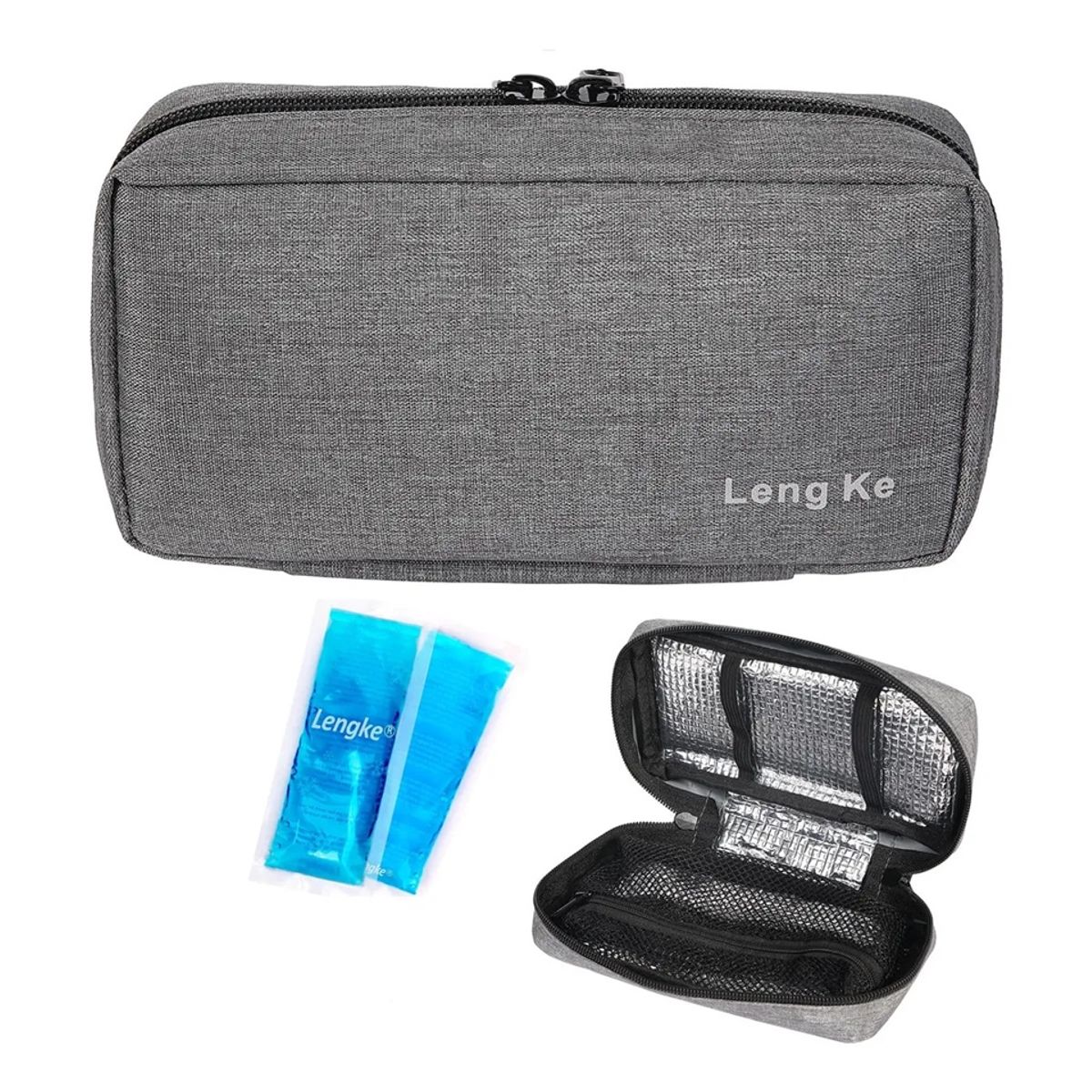 ONEDER - Enfriador Estuche Viaje Diabeticos Bolso Cooler Medicina Tela Gris