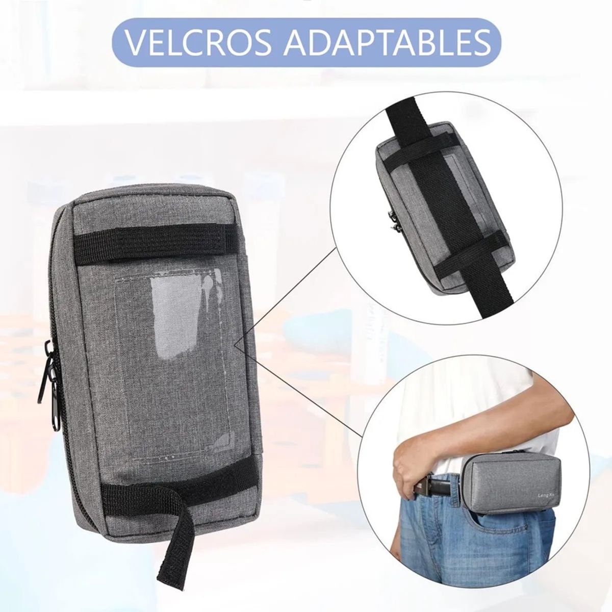ONEDER - Enfriador Estuche Viaje Diabeticos Bolso Cooler Medicina Tela Gris