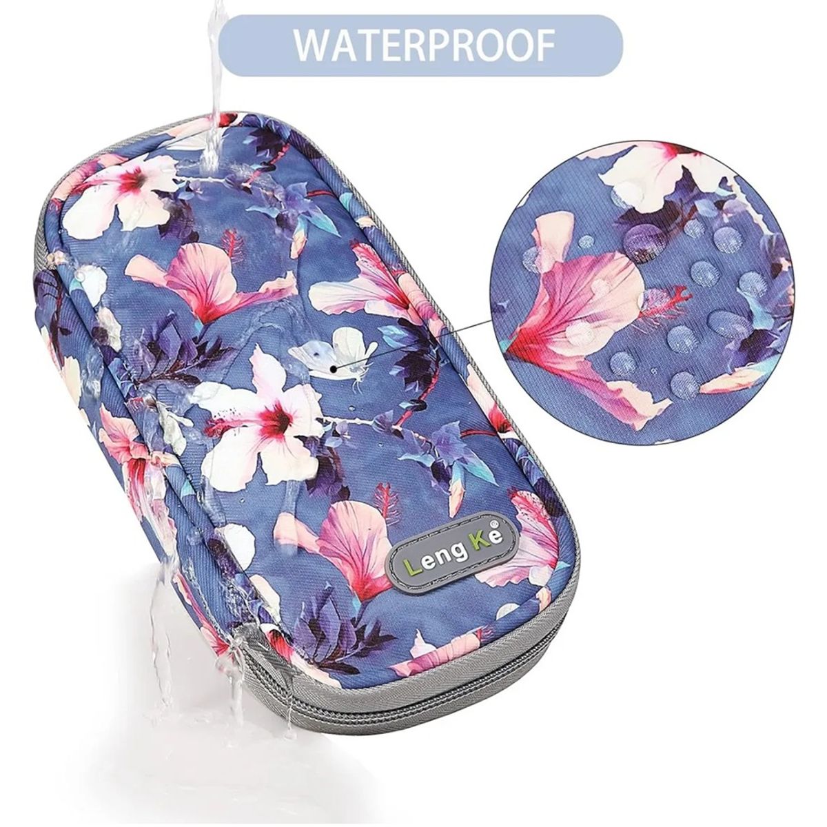 ONEDER - Bolso Estuche Portatil De Viaje Insulina Cooler Refrigerante Flores