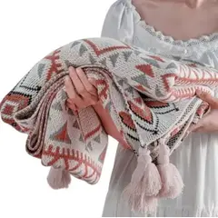 OKAY - Manta Decorativa Tejida Para Sillon Piecera Cama Bohemia Bohemia