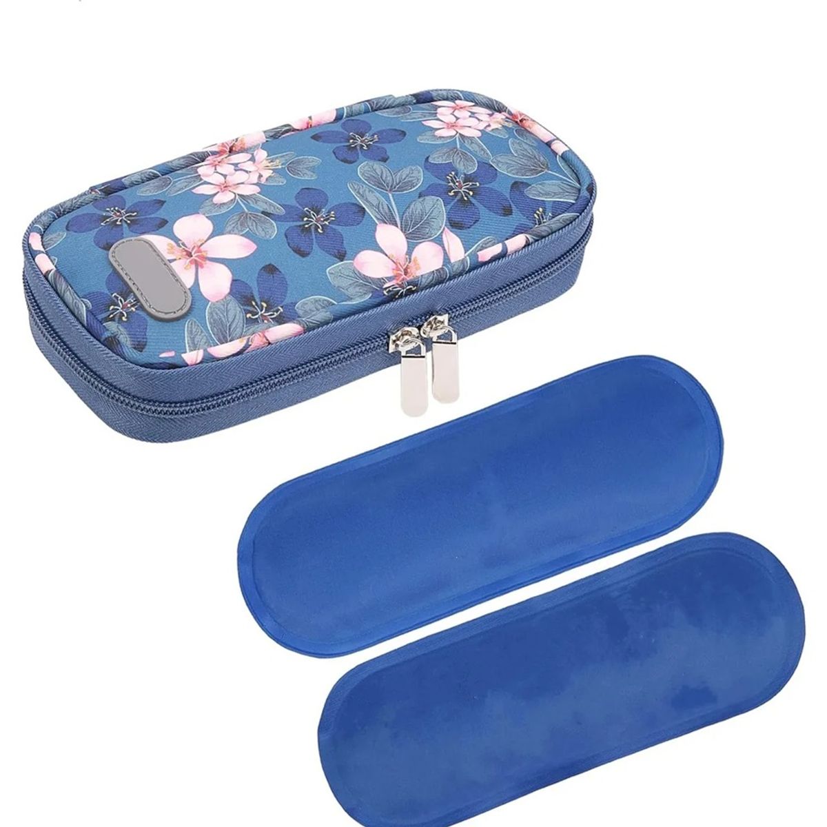 GENERICO - Bolso Estuche Cooler Refrigerante Portatil De Viaje Insulina Tela Flores