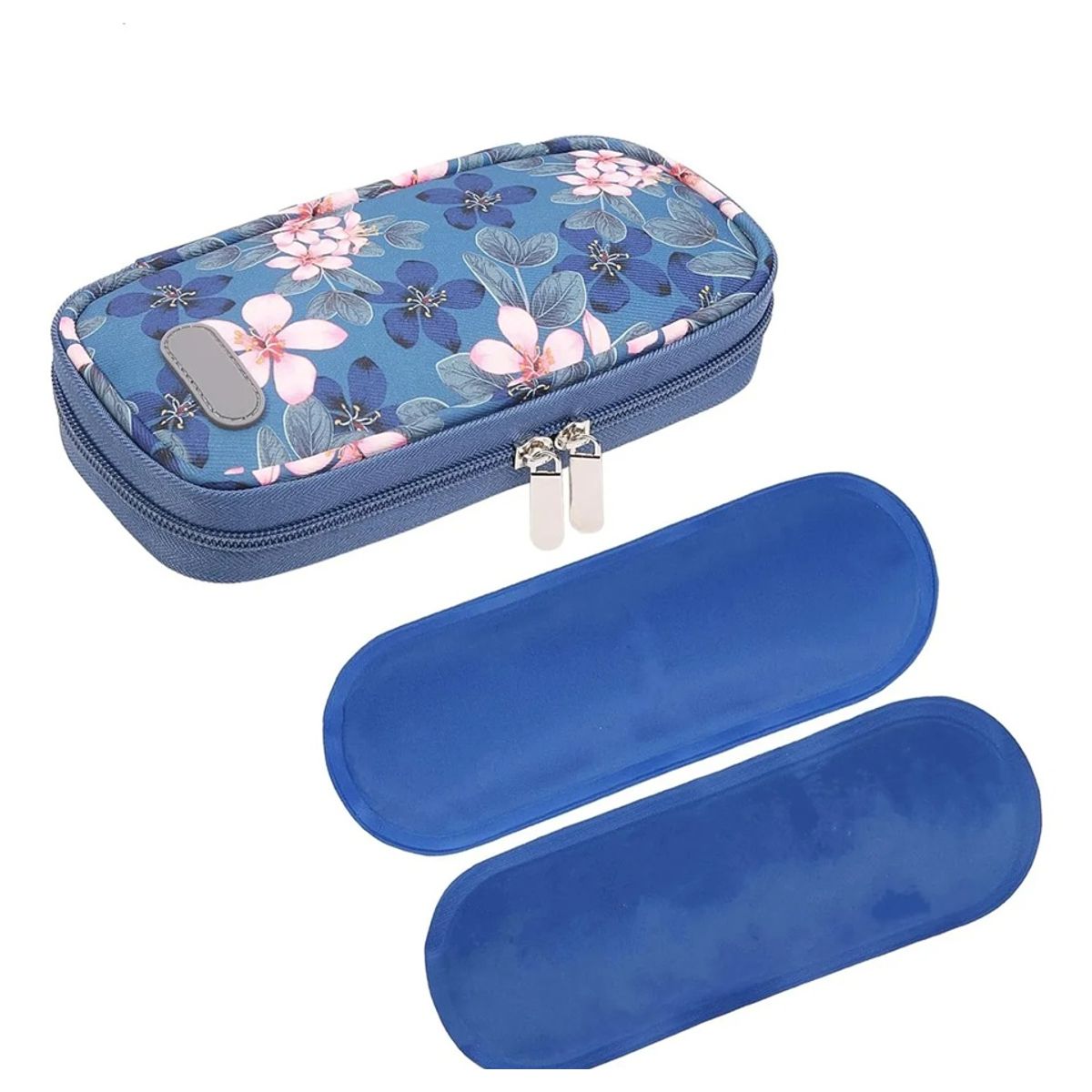 GENERICO - Bolso Estuche Cooler Refrigerante Portatil De Viaje Insulina Tela Flores