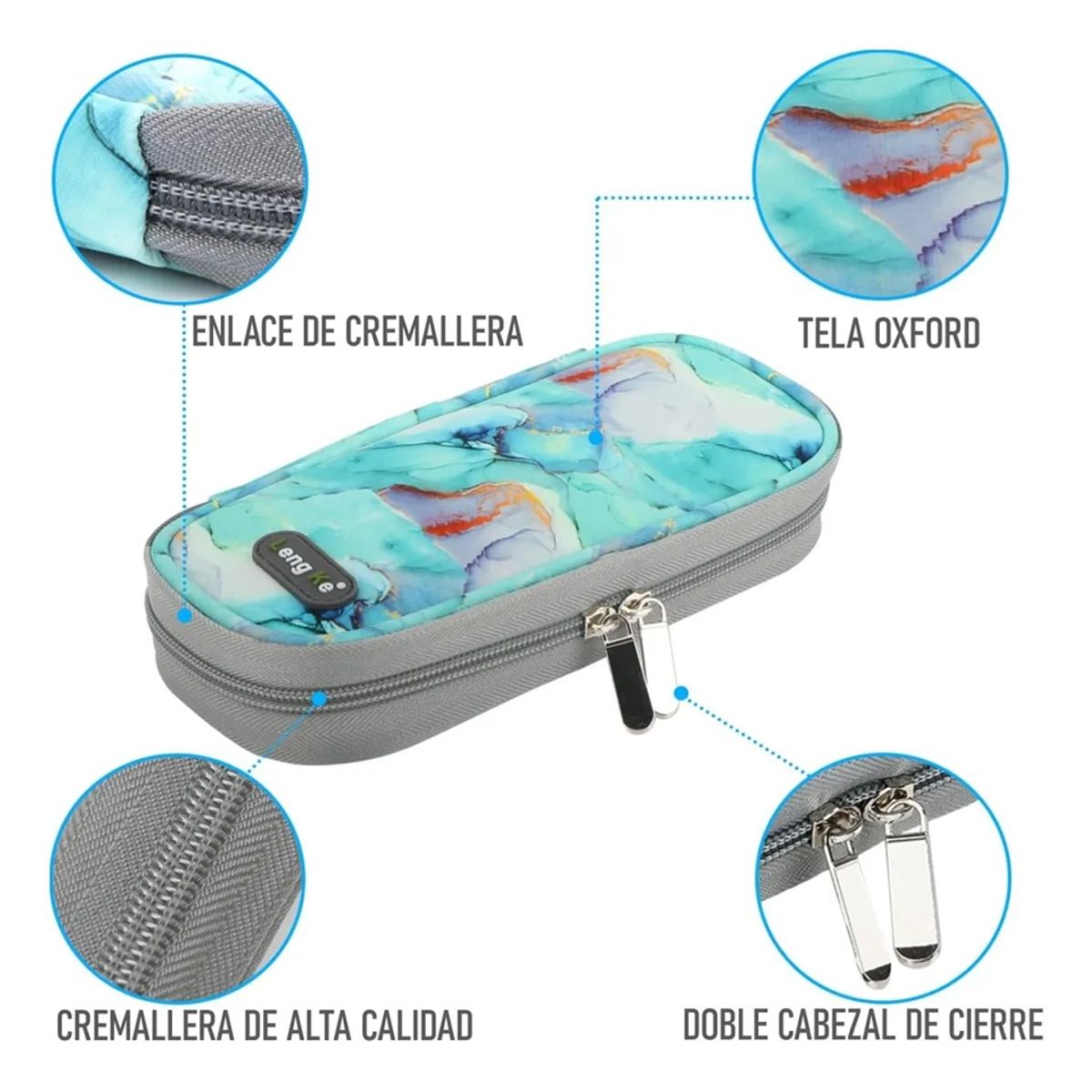 GENERICO - Bolso Estuche Cooler Refrigerante Portatil De Viaje Insulina Tela Mármol Verde