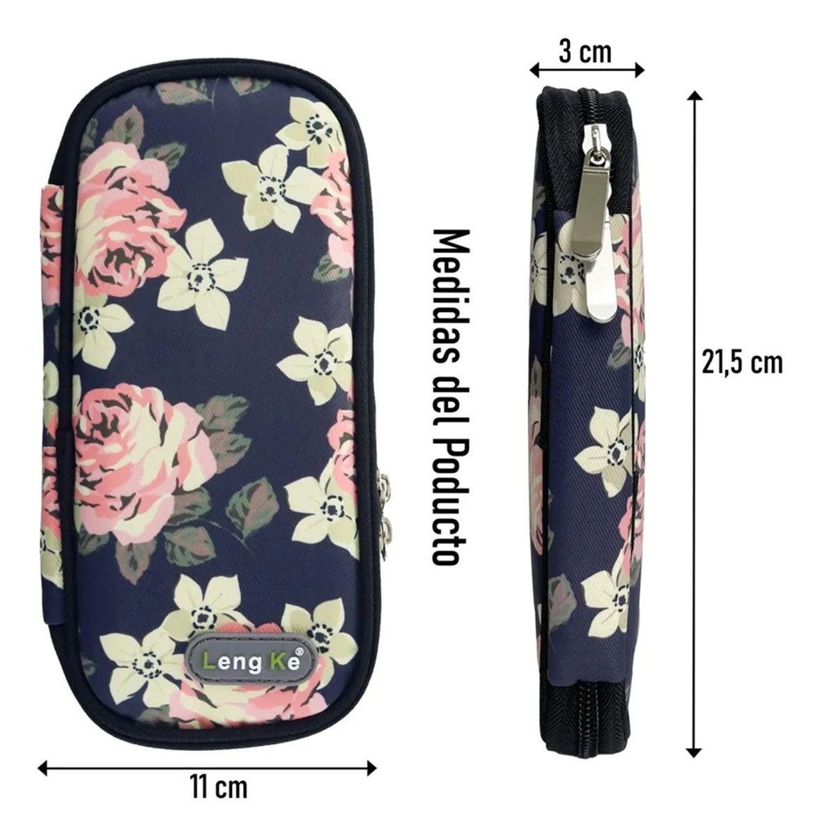 GENERICO - Bolso Estuche Cooler Refrigerante Portatil De Viaje Insulina Tela Flores Rojas