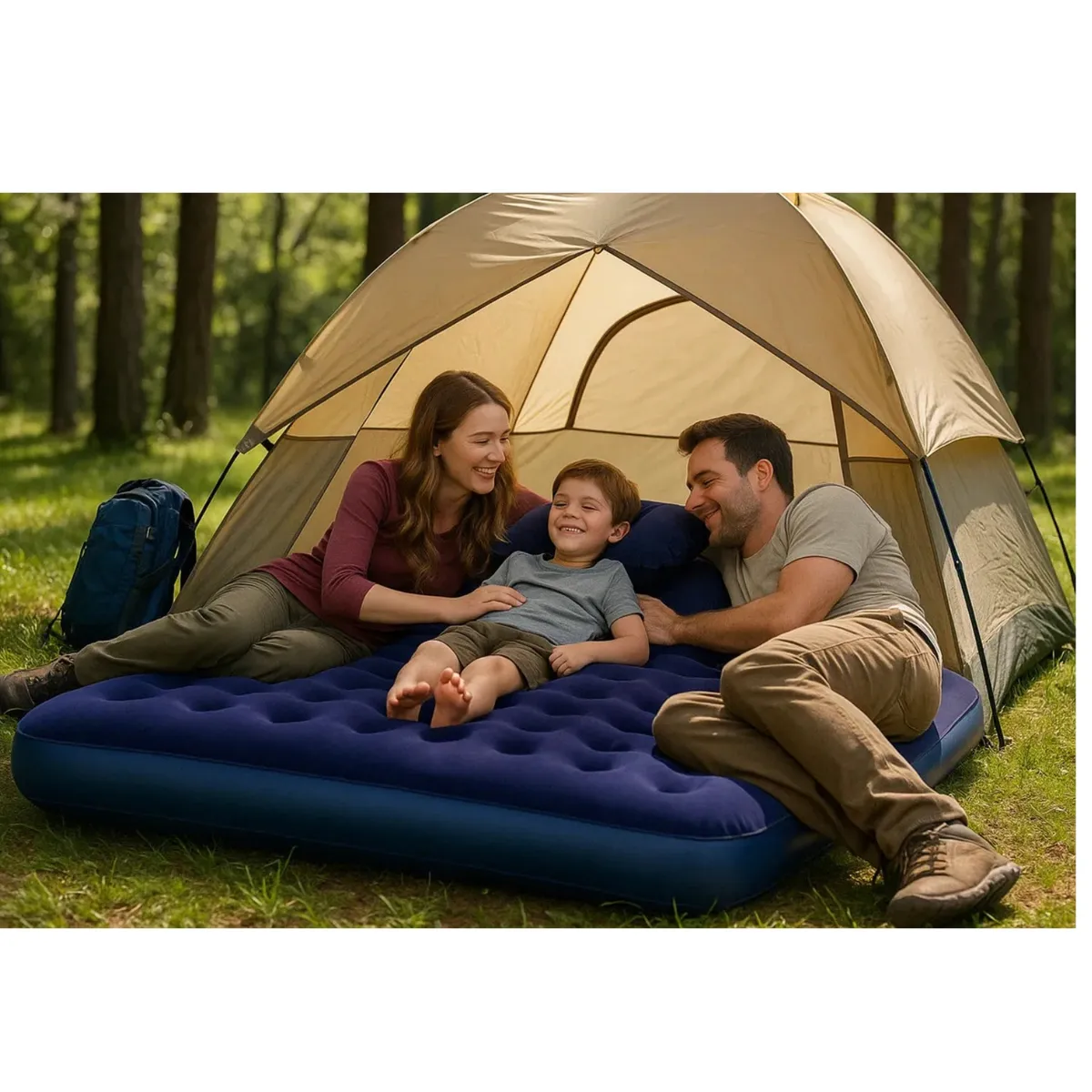 GENERICO - Colchón Cama Inflable 2 Plazas 2 Almohadas Inflador Bestway