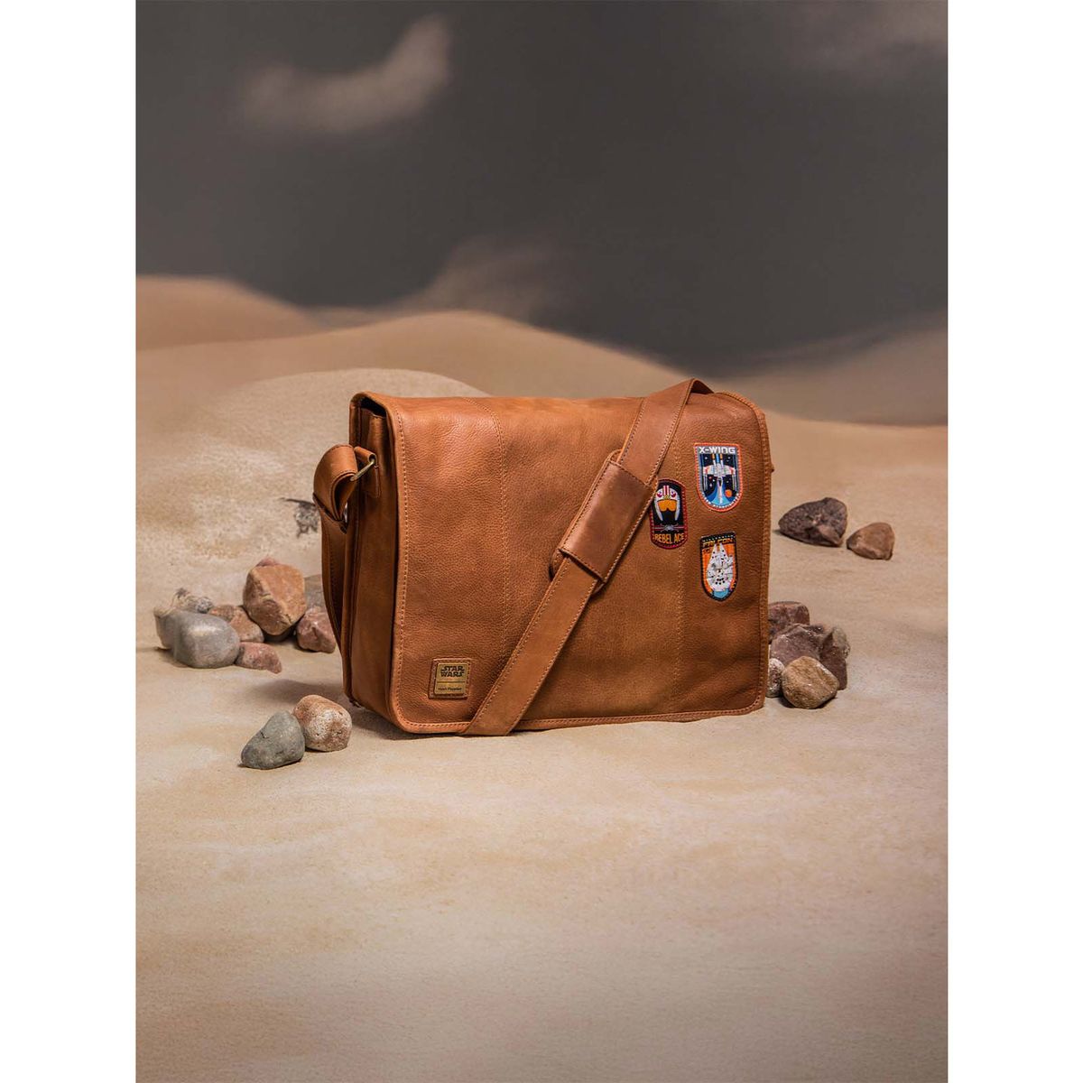 HUSH PUPPIES - Maletin Cuero Hombre Rebel Café HUSH PUPPIES