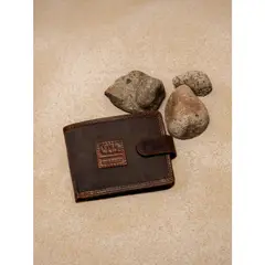 HUSH PUPPIES - Billetera Canvas Engrasado Y Cuero Mujer Café