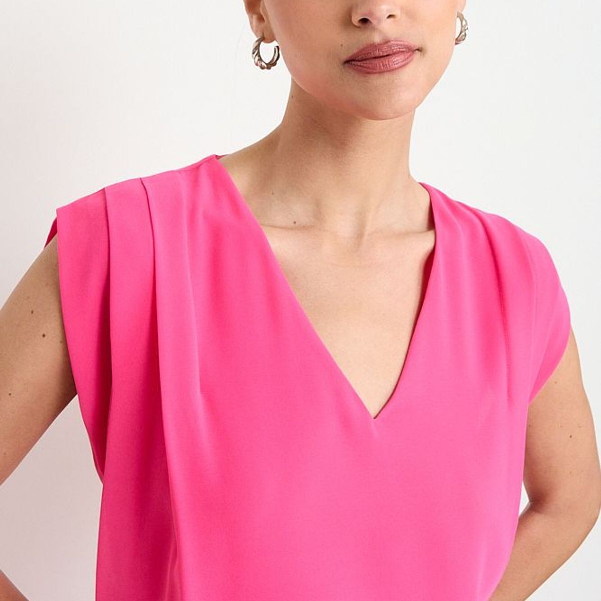 ASH - Blusa Lisa Sin Mangas Mujer Fucsia Ash