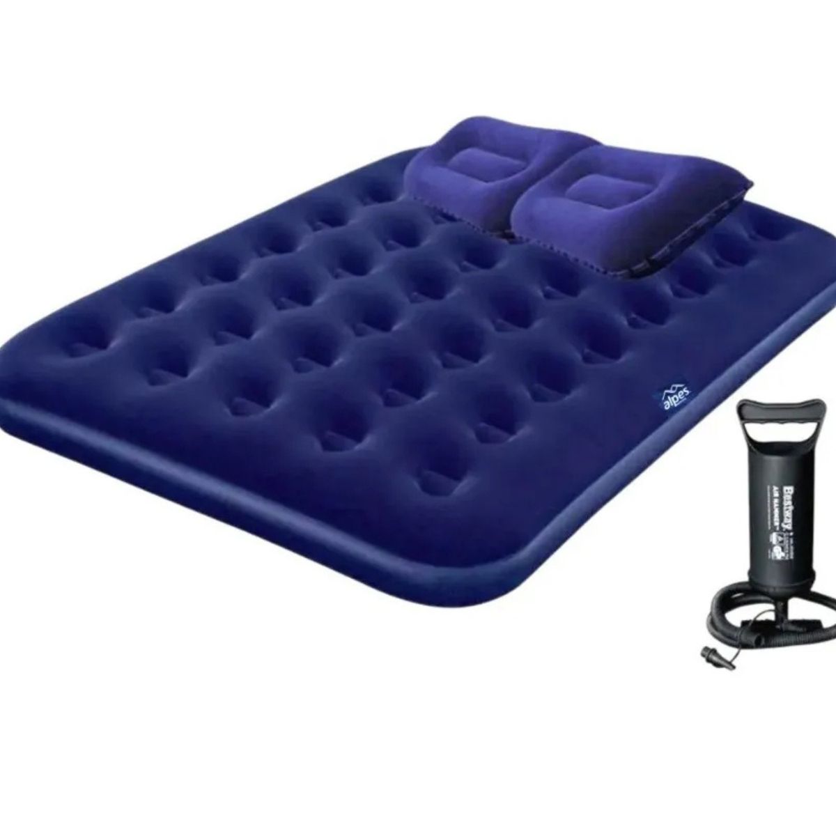 GENERICO - Colchón Cama Inflable 2 Plazas 2 Almohadas Inflador Bestway