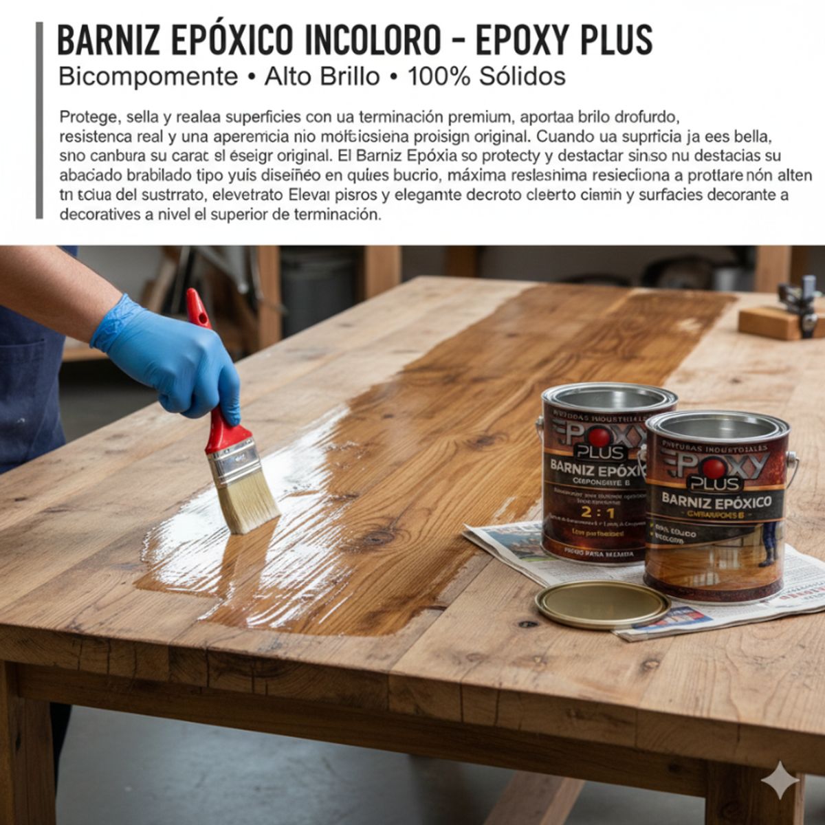 EPOXY - BARNIZ EPÓXICO INCOLORO - PREMIUM FULL SECADO - 14kg