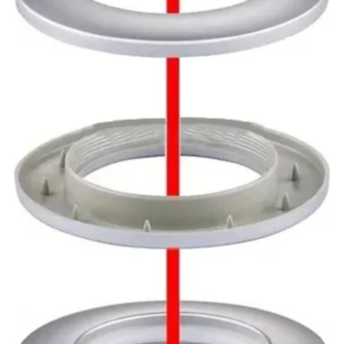 OKAY - Pack 80 Argollas Para Cortina - Se Instalan A Presion 4.5cm Gris