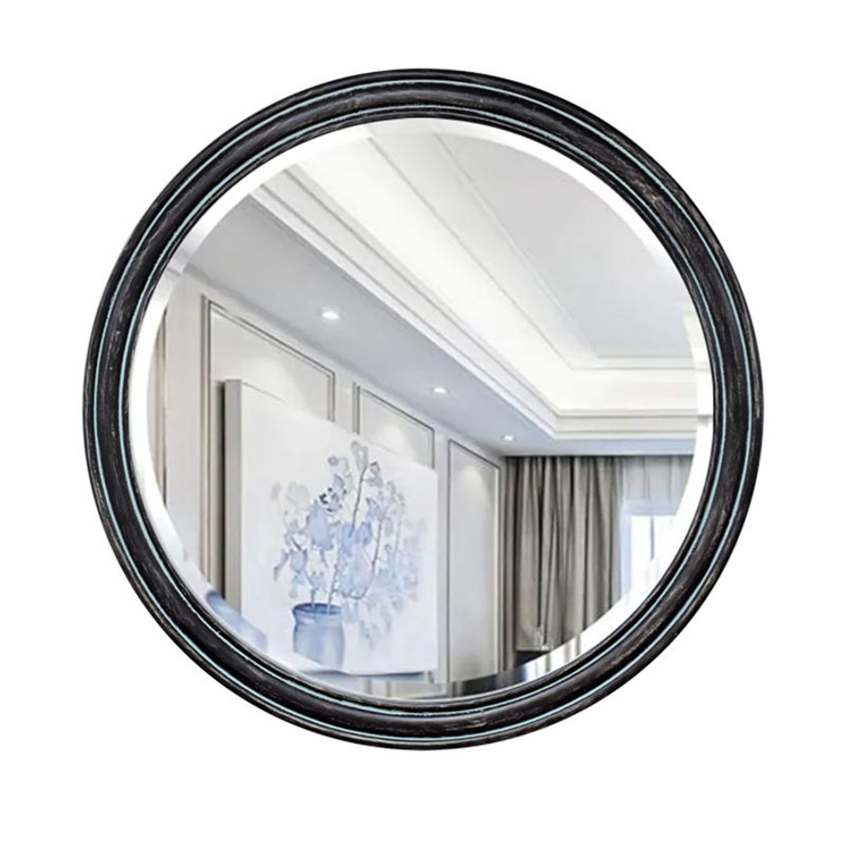 MSA MUEBLES SANTA ANA - Espejo Circle Wood 60 cm