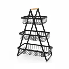 GENERICO - Organizador Canasto Triple Metal 18x32x475cm