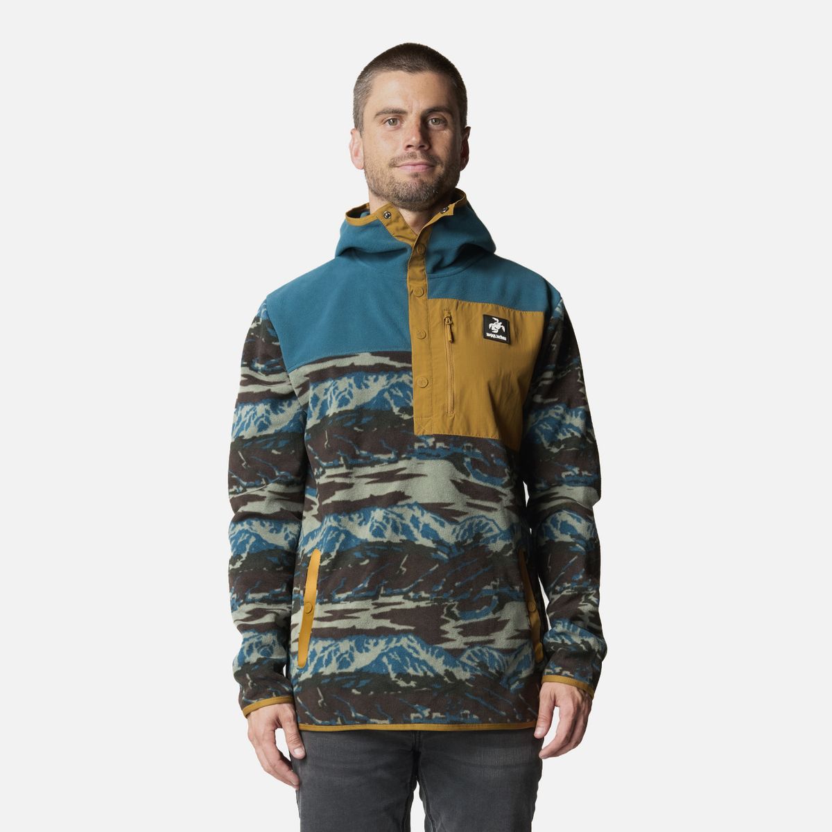 HAKA HONU - Polar Hombre Tokerau Hoody Print Petroleo Oscuro Haka Honu