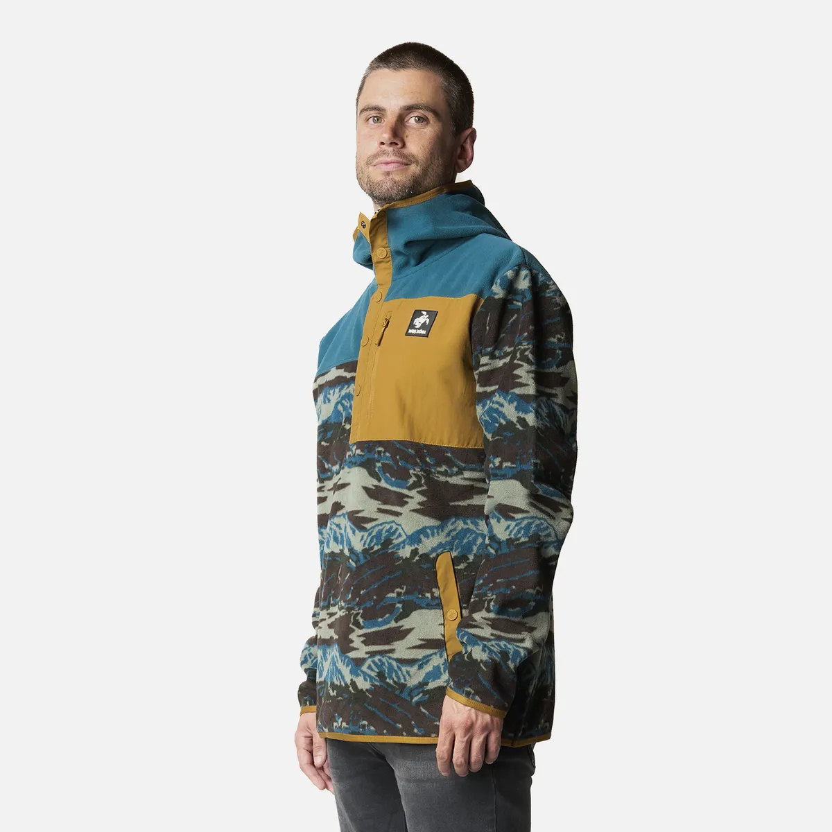 HAKA HONU - Polar Hombre Tokerau Hoody Print Petroleo Oscuro Haka Honu