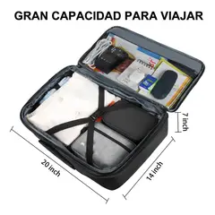 GENERICO - Mochila viaje color negro diseño liso 40L BELUG
