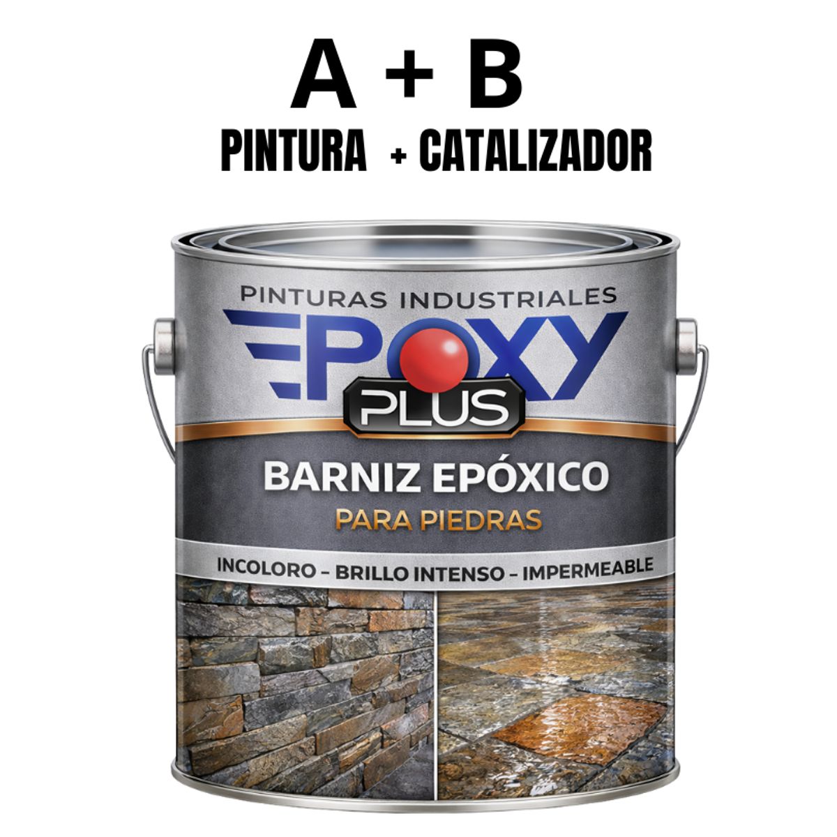 BARNIZ PIEDRAS EPÓXICO INCOLORO MATEADO - PREMIUM FULL SECADO - 2kg, marca EPOXY - Foto Principal