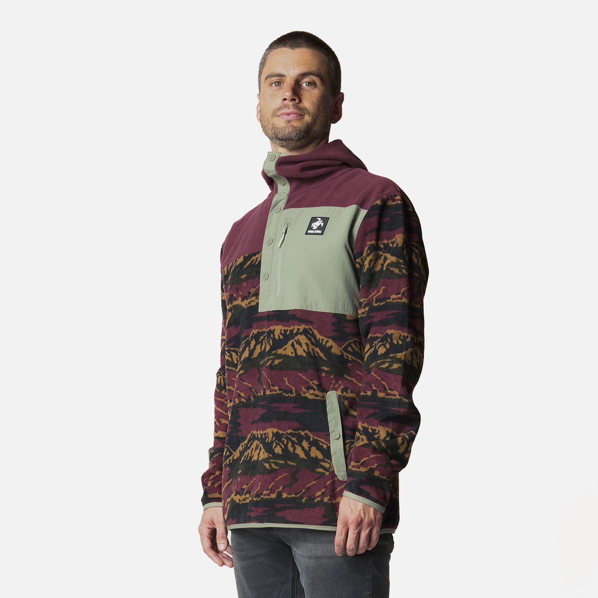 HAKA HONU - Polar Hombre Tokerau Hoody Burdeo Haka Honu