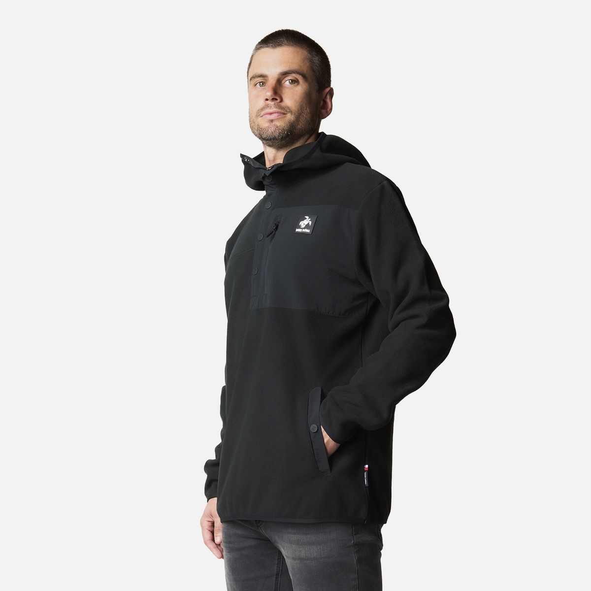 HAKA HONU - Polar Hombre Tokerau Hoody Negro Haka Honu