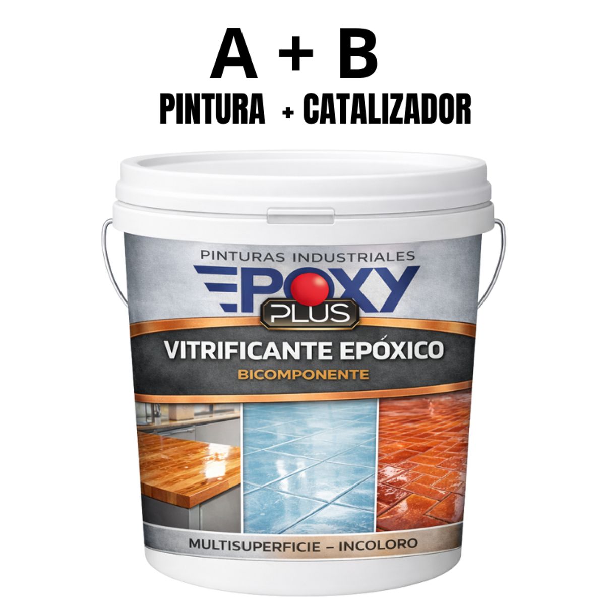 EPOXY - VITRIFICANTE  EPÓXICO INCOLORO MULTISUPERFICIE MATEADO - PREMIUM FULL SECADO - TINETA 10 L