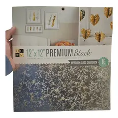 AMERICAN CRAFTS - Cartulina Especial Dcwv, 30x30 Cm 16 Hojas Aluminio Mercurio