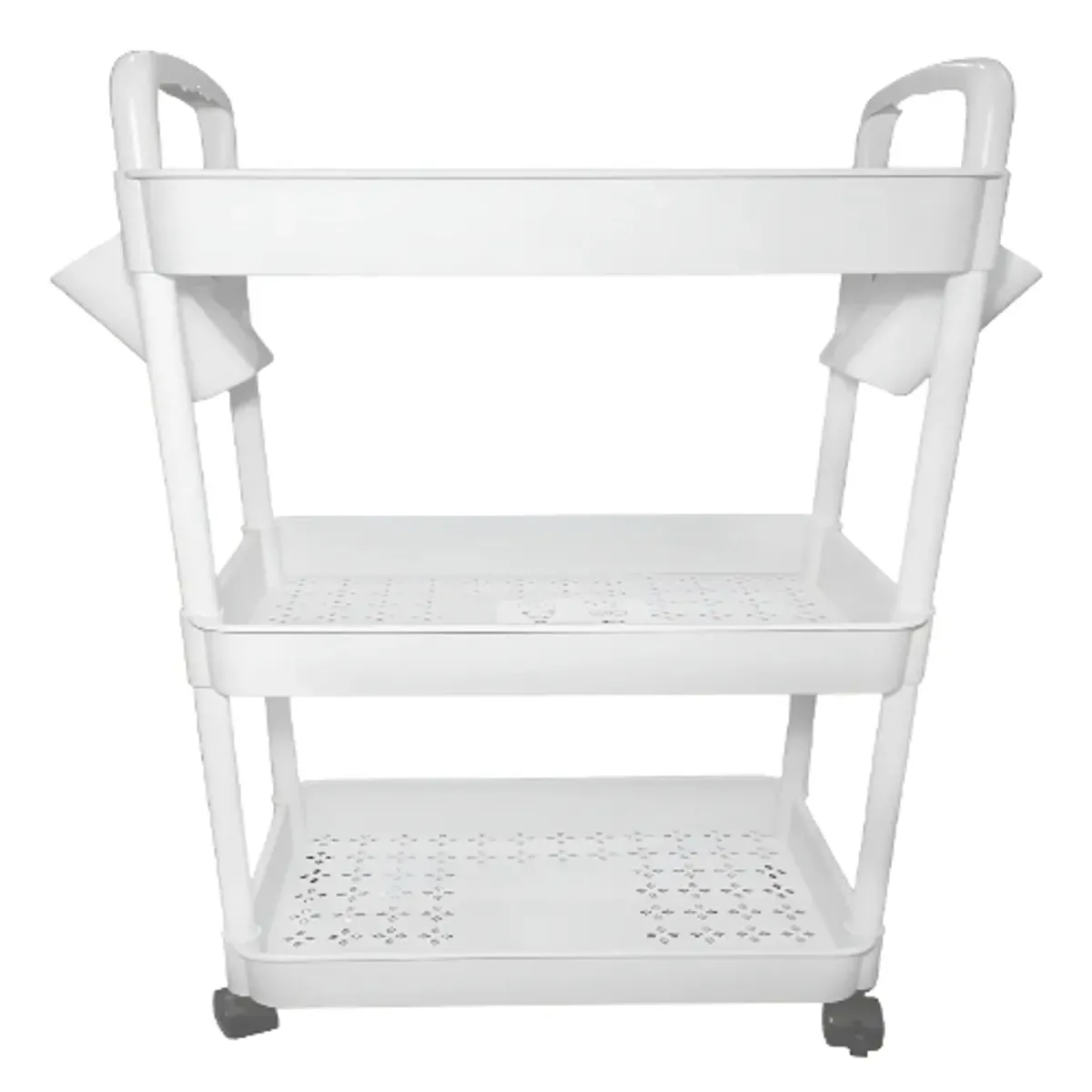 Carrito Organizador Con Ruedas Asas Multiuso 3 Niveles Blanco Humo, marca GENERICO - Foto Principal