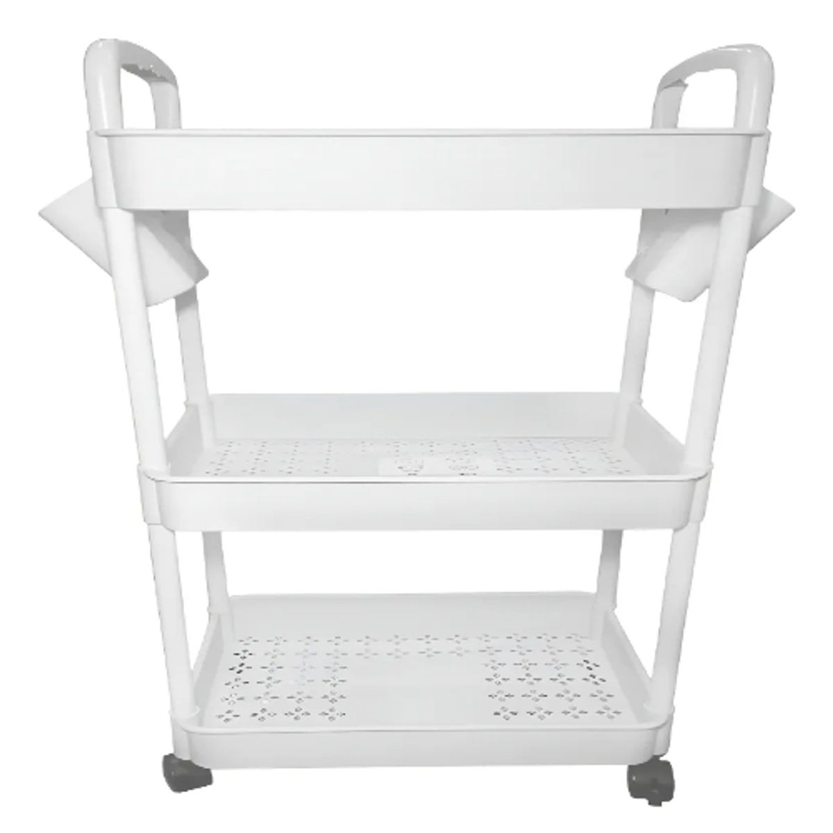 Carrito Organizador Con Ruedas Asas Multiuso 3 Niveles Blanco Humo, marca GENERICO - Foto Principal