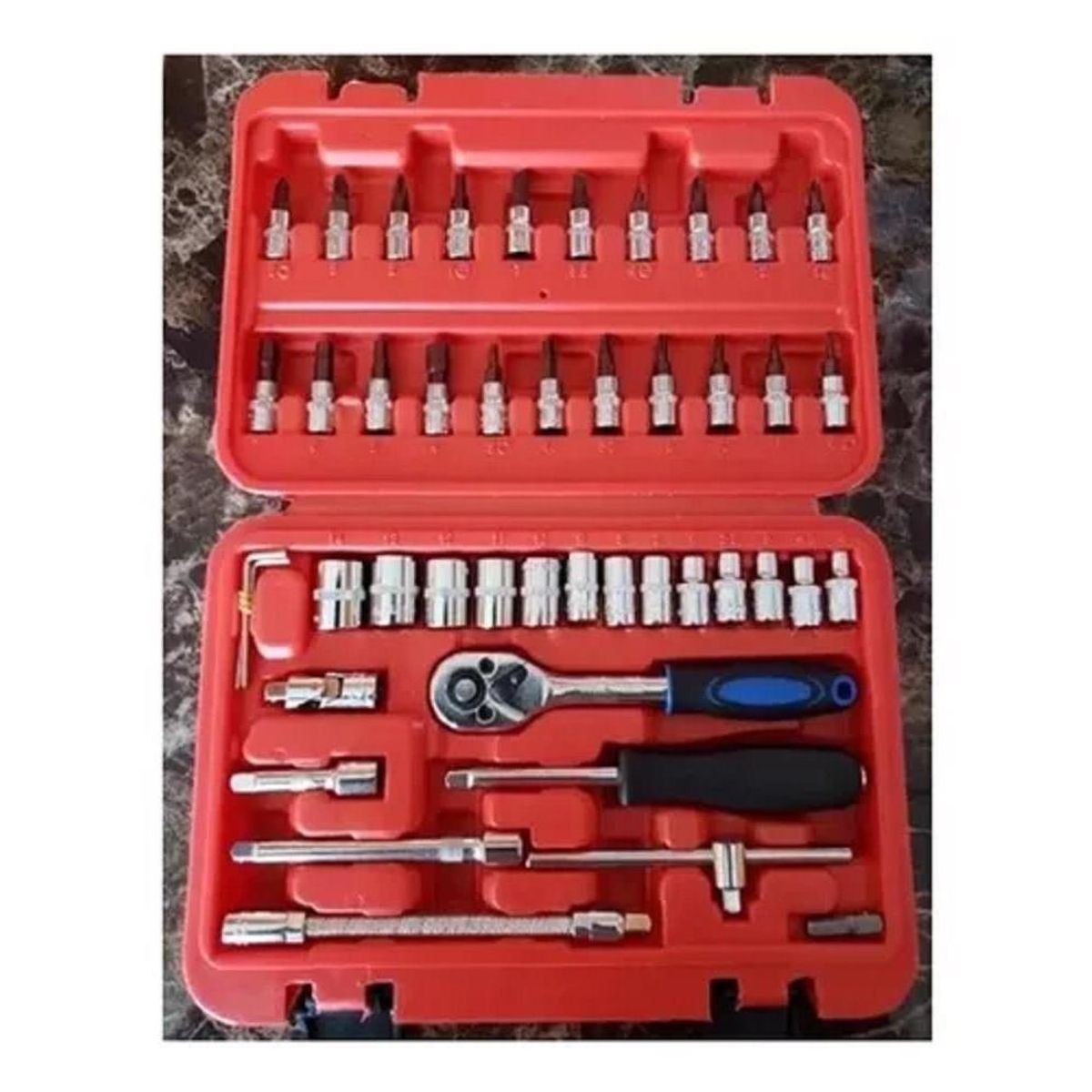 GENERICO - Juego Caja Set Dados Chicharra Herramientas 46 Piezas