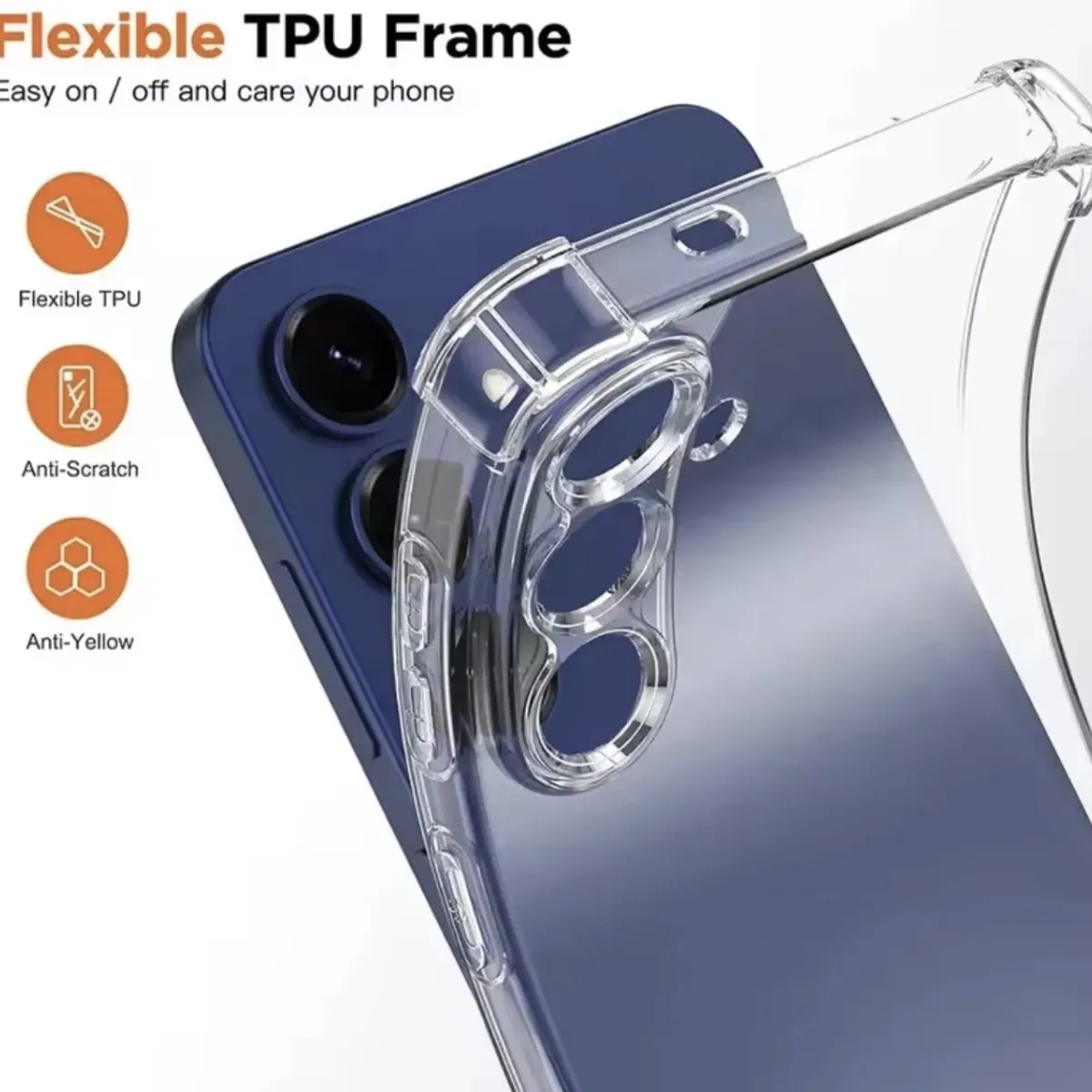 GENERICO - Carcasa Transparente Para Samsung S25 Fe + Lámina