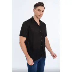 LIKE SHOP - Camisa Hombre Texturizada Hilo Fit Verano Calidad Botones 0169