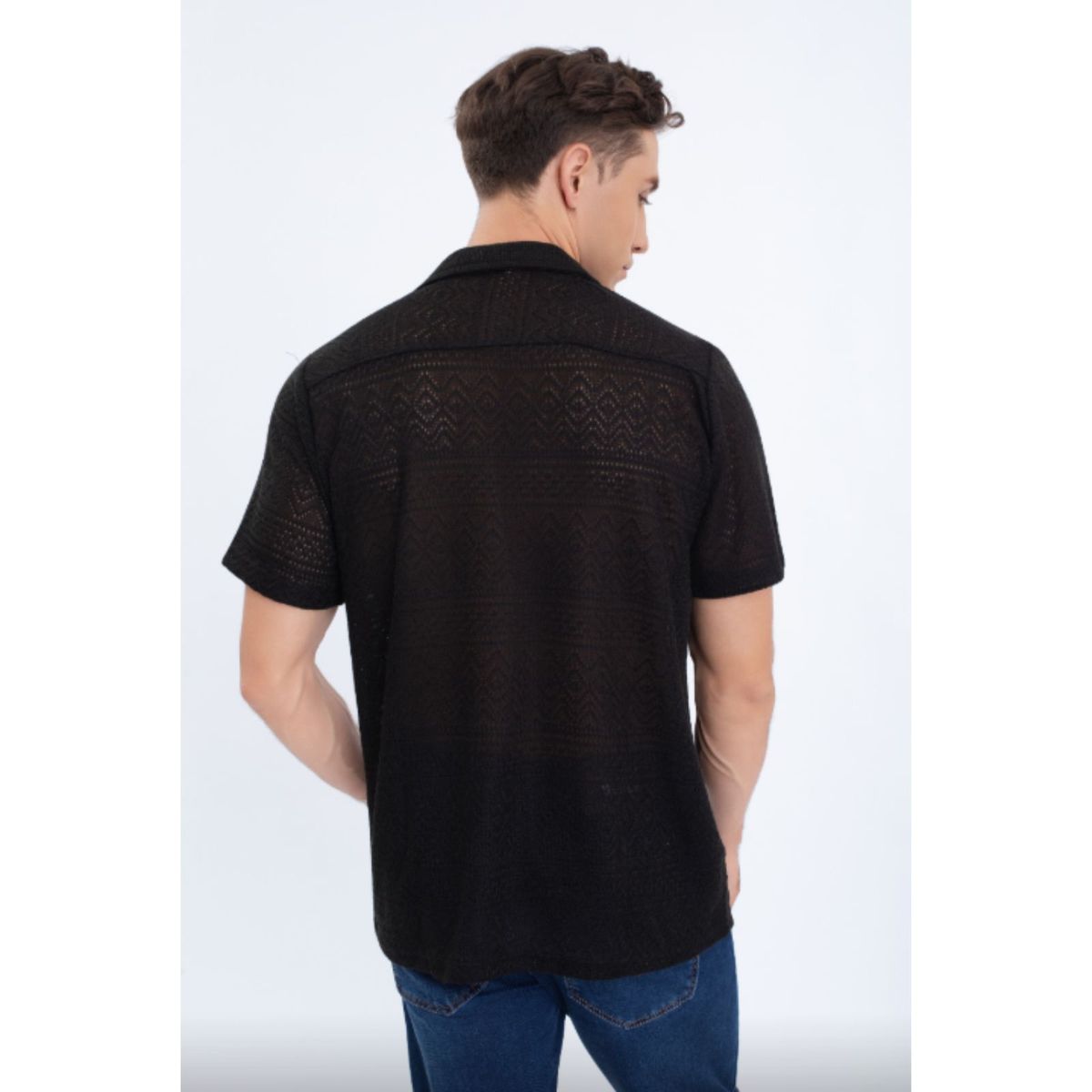 LIKE SHOP - Camisa Hombre Texturizada Hilo Fit Verano Calidad Botones 0169