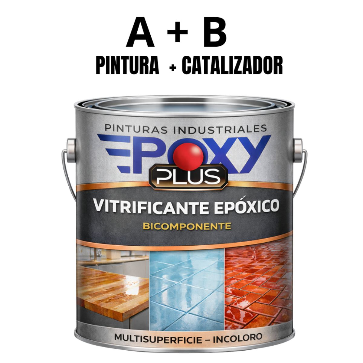 EPOXY - SELLADOR PISOS INDUSTRIALES EPÓXICO INCOLORO MULTISUPERFICIE - PREMIUM FULL SECADO - 4kg