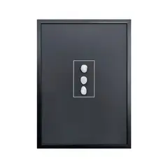 BROOKMAN - Cuadro Decorativo Las Piedras Blancas Marco Negro 46x64 cm