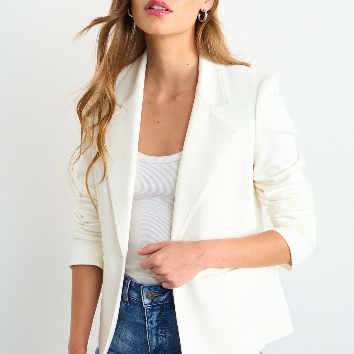 IO - Blazer Liso Mujer Crudo Io