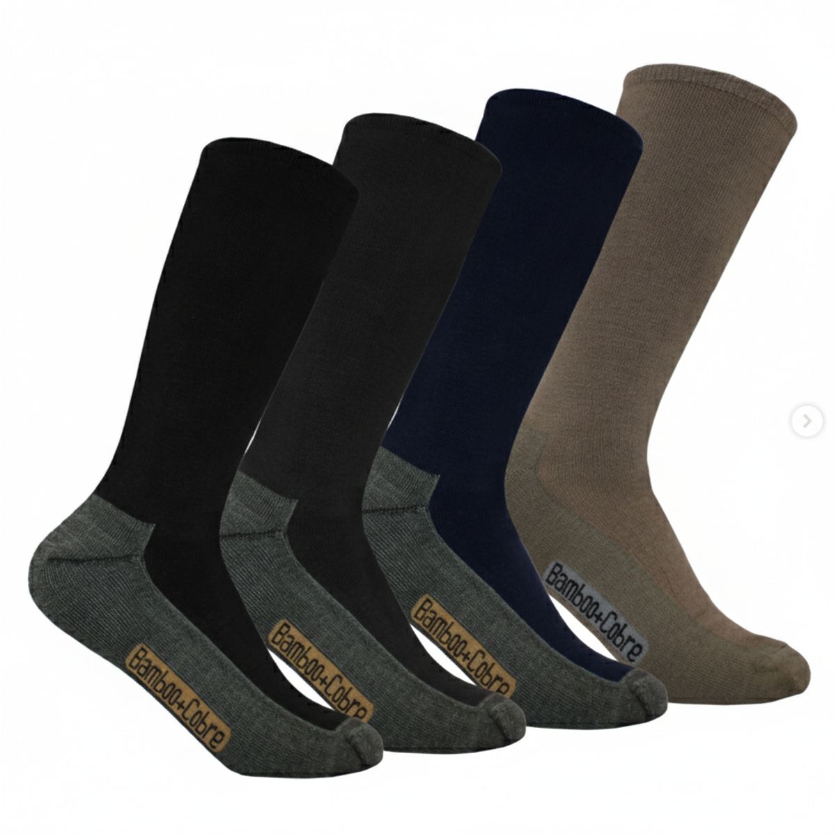 GARSIL - Calcetines De Vestir Con Fibra De Cobre Y Bambu Para Hombre - Sin Costuras - 3 Pares