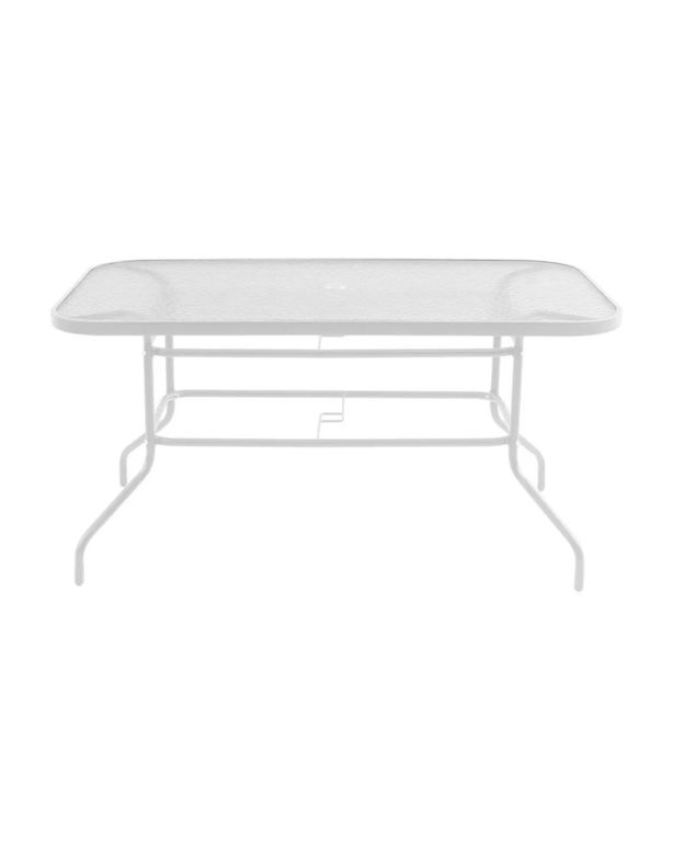 MESA RECTANGULAR DE EXTERIOR 140X80 TERRA Blanco