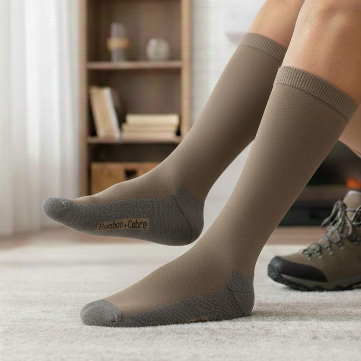 GARSIL - Calcetines De Vestir Con Fibra De Cobre Y Bambu Para Hombre - Sin Costuras - 3 Pares