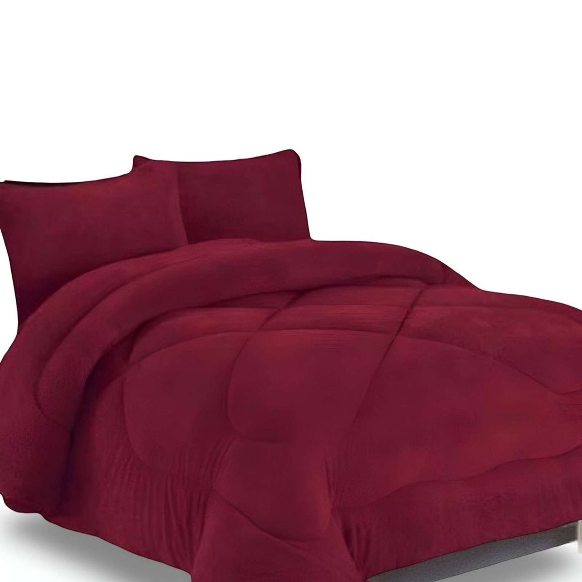 GENERICO - COBERTOR ELEGANTE DE INVIERNO UNICOLOR PLUSH CON CHIPORRO PLAZA Y MEDIA S52