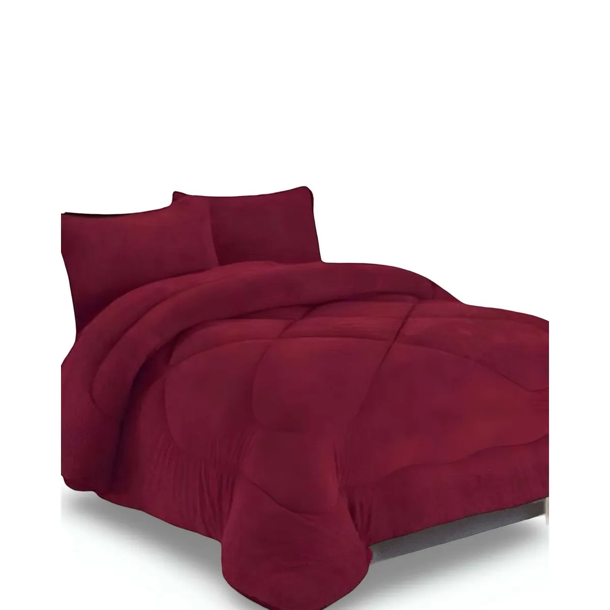 GENERICO - COBERTOR ELEGANTE DE INVIERNO UNICOLOR PLUSH CON CHIPORRO PLAZA Y MEDIA S52