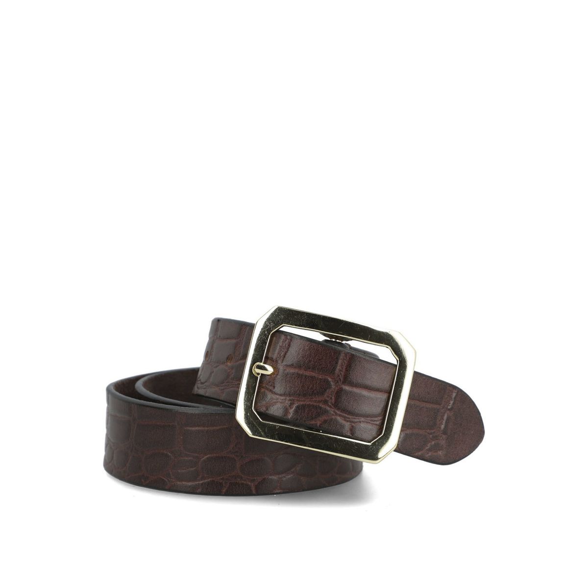 HUSH PUPPIES - Cinturón Cuero Mujer Hpw Croco Café HUSH PUPPIES