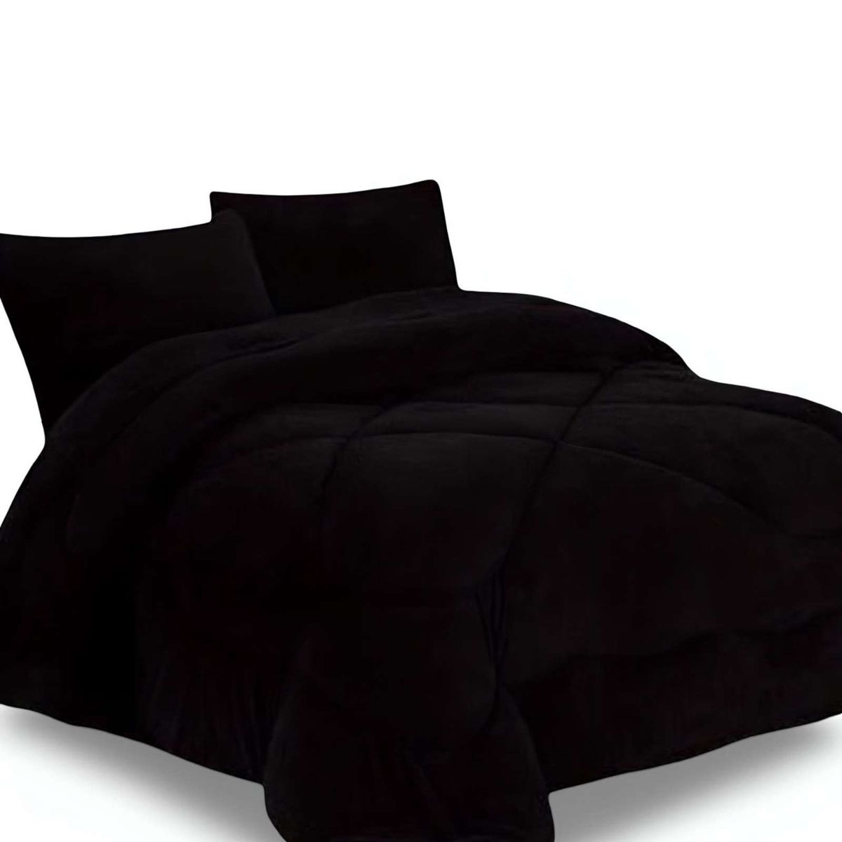 GENERICO - COBERTOR ELEGANTE DE INVIERNO UNICOLOR PLUSH CON CHIPORRO PLAZA Y MEDIA S57