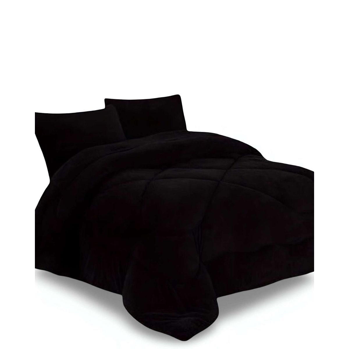 GENERICO - COBERTOR ELEGANTE DE INVIERNO UNICOLOR PLUSH CON CHIPORRO PLAZA Y MEDIA S57