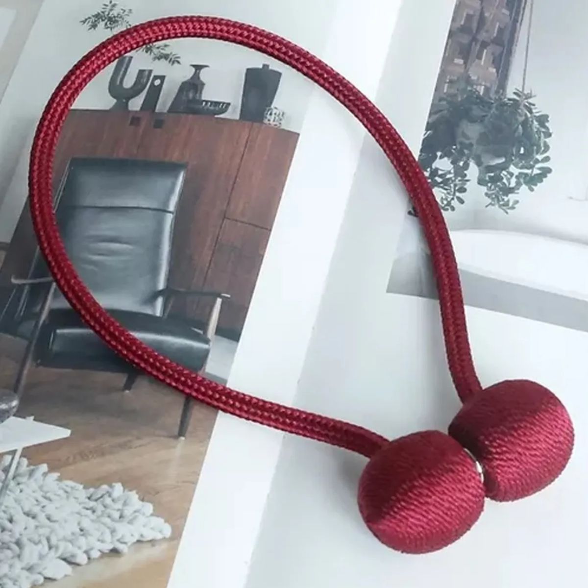 OKAY - Pack 2 Toma Cortinas Sujetador Amarra Abrazadera Magnética