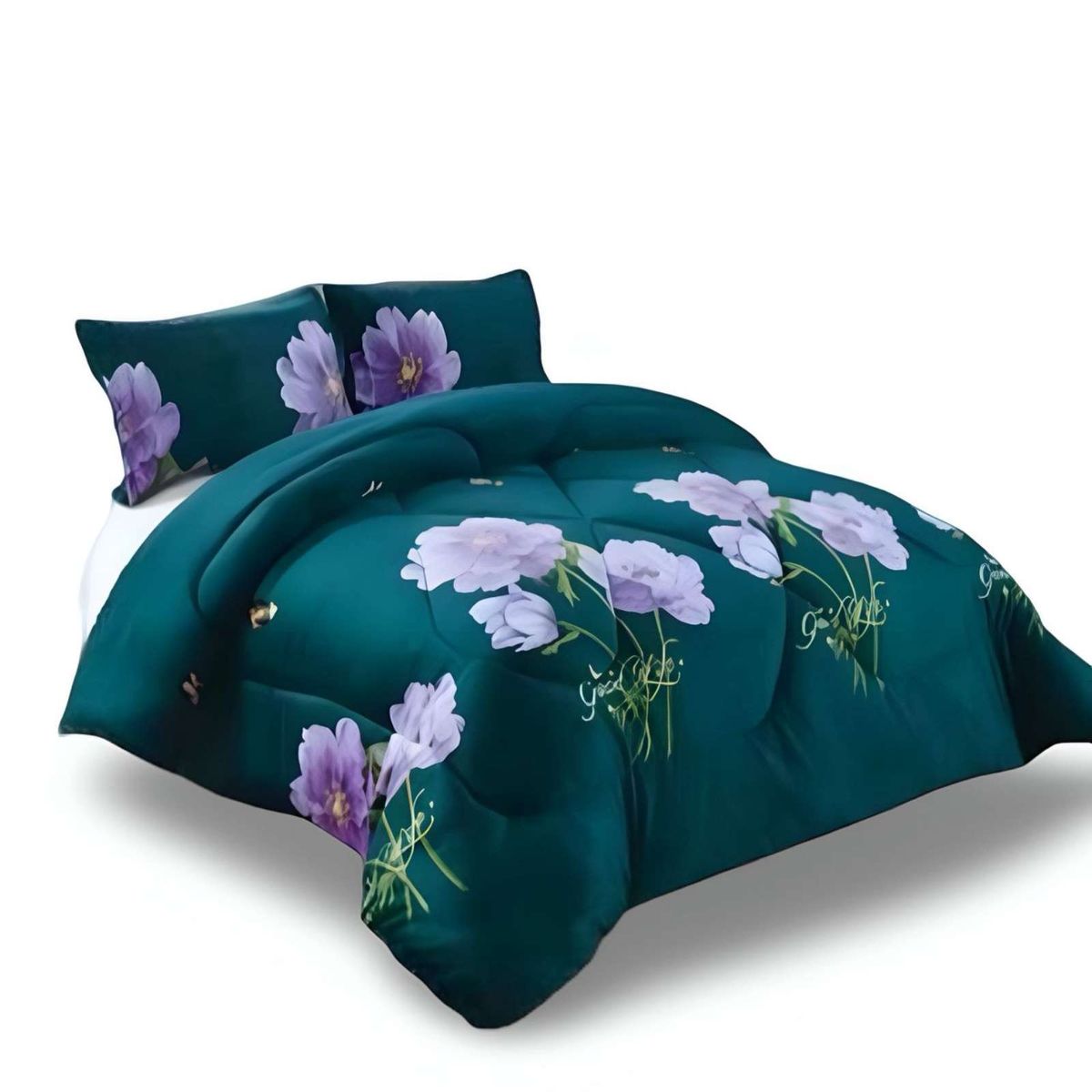 GENERICO - COBERTOR ELEGANTE DE INVIERNO DISEÑO FLORES PLUSH CON CHIPORRO PLAZA Y MEDIA S46