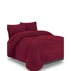 GENERICO - COBERTOR ELEGANTE DE INVIERNO UNICOLOR PLUSH CON CHIPORRO PLAZA Y MEDIA S52.