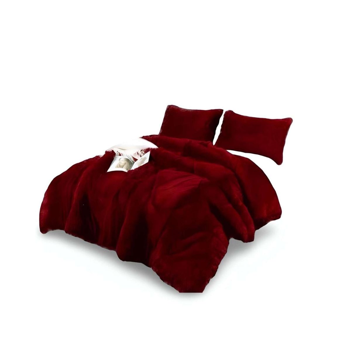 GENERICO - COBERTOR ELEGANTE CHIPORRO UNICOLOR PELUDO DE INVIERNO PLAZA Y MEDIA S62
