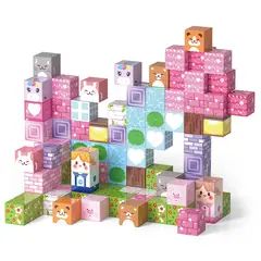 GENERICO - Set 100 Piezas Cubos Magnéticos - Bloques Imanes 3D Educativos