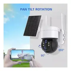 GENERICO - Cámara Solar Para Exteriores Ip 1080 Inalámbrica 360