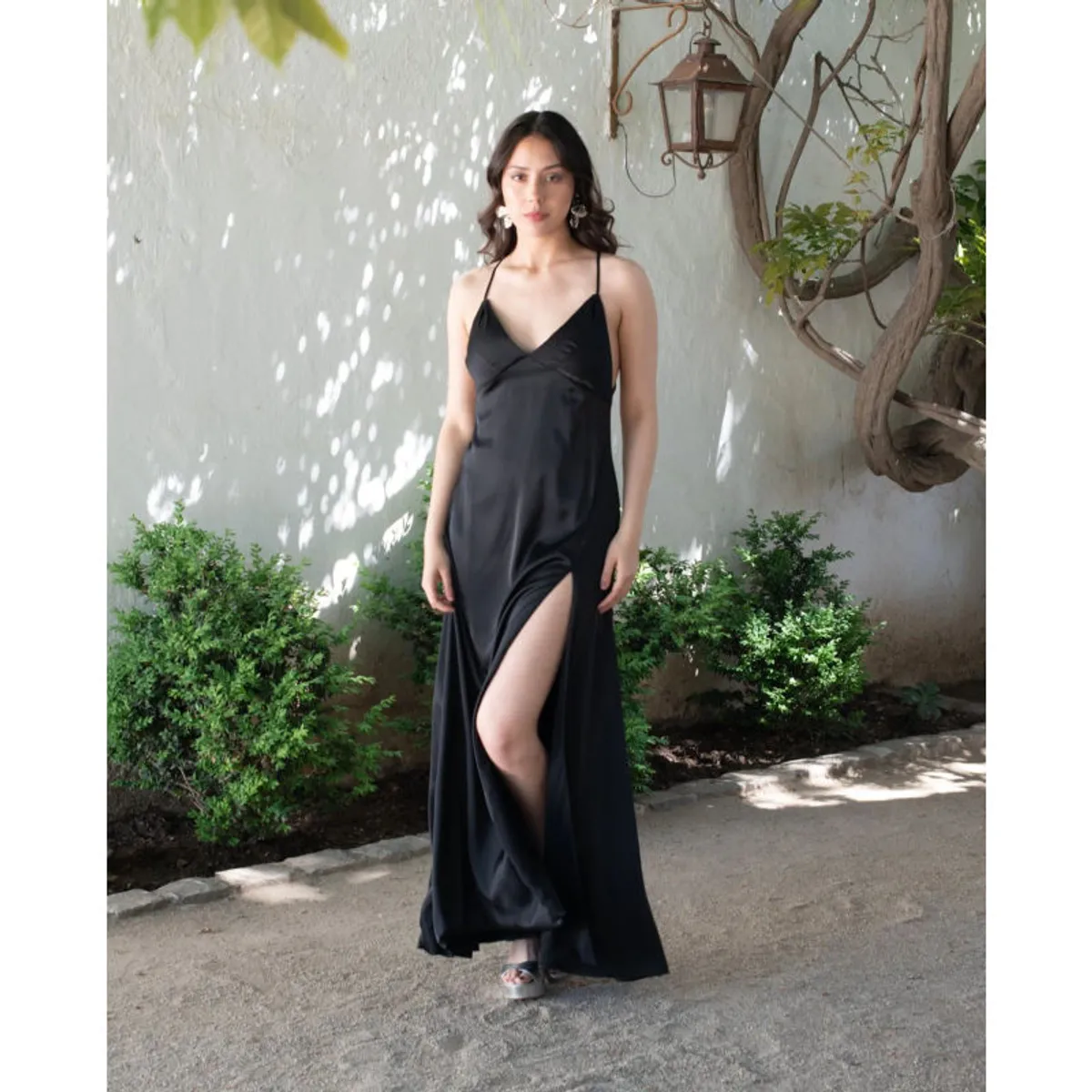 MI PLACARD - Vestido Largo de Fiesta Pepa Negro